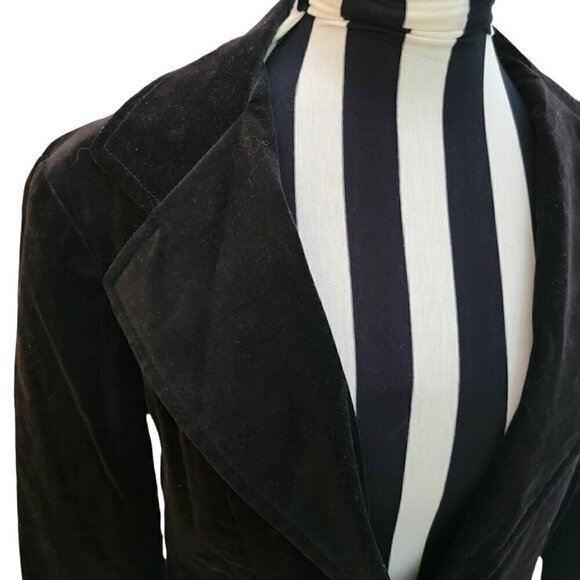 Vintage 1970's Era Black Velvet Blazer - Women's Size 9-10 - Bronson of Calif - Picture 5 of 7